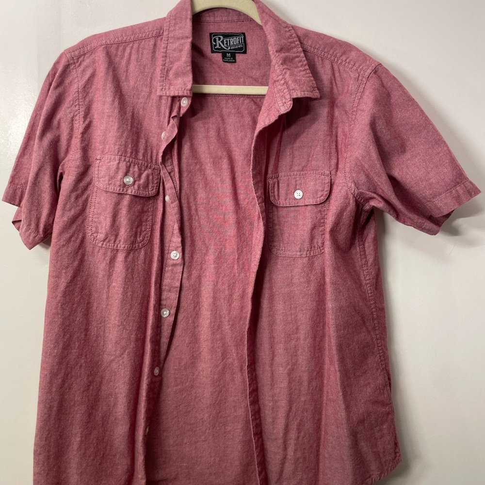 Red Reprint Short Sleeve Shirt